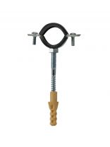 Хомут для крепления трубы, 4", 105-115 мм, со шпилькой и дюбелем, РосТурПласт, 29199