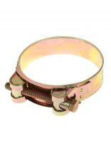 Хомут обжимной червячный усиленный, 60-63 мм, оцинкованный, Robust