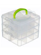 Органайзер для мелочей, 16.3x14x15.5 см, пластик, Idea, трехъярусный, М 2960