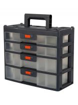 Ящик-органайзер для инструментов и метизов, 31х15х26.2 см, пластик, Blocker, Expert, пластиковый замок, 4 секции, BR3789