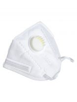 Полумаска защитная Росомаха, Профи, нетканый материал, коническая, одноразовая для лица с клапаном, белая, 600003