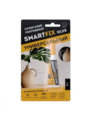 Клей A.D.M, универсальный, 3 г, блистер, GHS301B, SmartFix GLUE, Супер