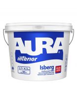 Краска водно-дисперсионная, Aura, Isberg, акриловая, для потолков, матовая, 2.7 л