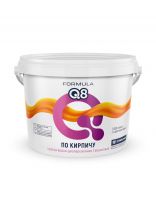 Краска водно-дисперсионная, Formula Q8, акриловая, фасадный по кирпичу, влагостойкая, матовая, серая, 2.4 кг