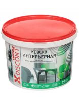 Краска водно-дисперсионная, Ореол, Дисконт, латексная, интерьерная, матовая, белая, 3 кг