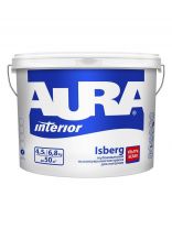Краска водно-дисперсионная, Aura, Isberg, акриловая, для потолков, матовая, 4.5 л