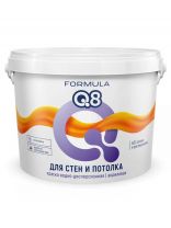 Краска водно-дисперсионная, Formula Q8, акриловая, для потолков, матовая, белая, 2.7 кг