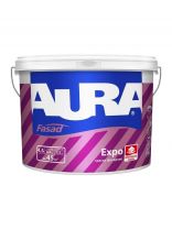 Краска водно-дисперсионная, Aura, Expo, акриловая, фасадная, влагостойкая, матовая, 4.5 л