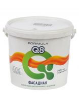 Краска водно-дисперсионная, Formula Q8, акриловая, фасадная, матовая, белая, 6.5 кг
