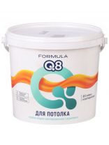 Краска водно-дисперсионная, Formula Q8, акриловая, для потолков, матовая, белая, 6.5 кг
