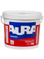 Краска Aura, Mattlatex, моющаяся, черный янтарь, RAL 9005, 15 л