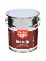 Эмаль Русские узоры, для крыш, алкидная, зеленая, 5 кг