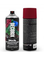 Эмаль аэрозольная, Decorix, 0137-3005 DX, для металлочерепицы и профнастила, акриловая, глянцевая, винно-красная, RAL 3005, 520 мл