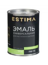 Эмаль Estima, ПФ-115, алкидная, глянцевая, серая, 0.9 кг