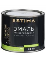 Эмаль Estima, ПФ-115, алкидная, глянцевая, ярко-желтая, 1.9 кг