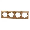 Рамка 4-ая Горизонтальная Lezard Mira 701-1300-149 Золото, Пластик / Лезард