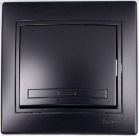Выключатель Lezard Mira 701-4242-100 Черный, Пластик / Лезард
