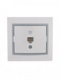 Розетка Телефонная Евро Lezard Mira 701-0215-137 Белый / Лезард