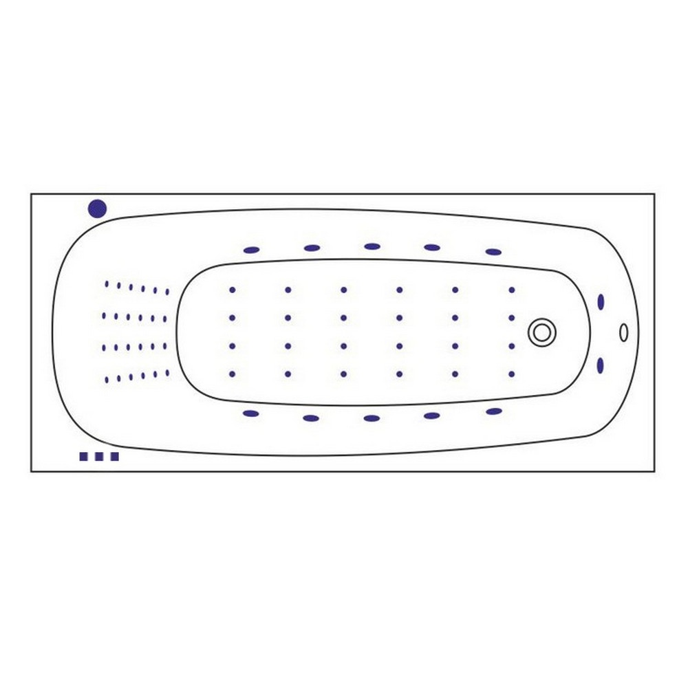 Ванна WHITECROSS Layla 180x80 с гидромассажем и подсветкой схема 17