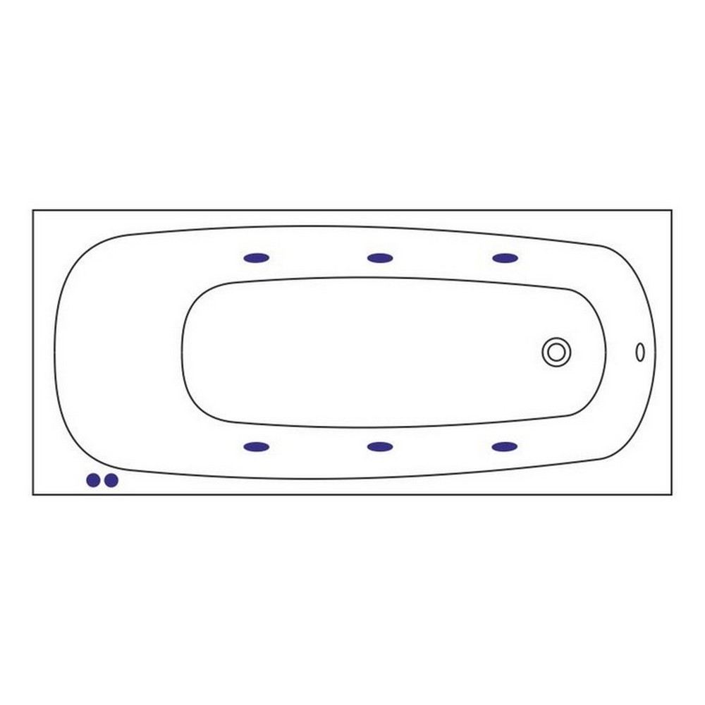 Ванна WHITECROSS Layla 180x80 с гидромассажем и подсветкой схема 35