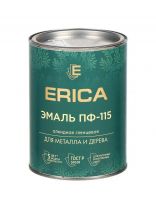 Эмаль Erica, ПФ-115, для внутренних и наружных работ, алкидная, глянцевая, белая, 0.8 кг