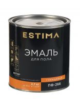 Эмаль Estima, ПФ-266, для пола, алкидная, глянцевая, красно-коричневая, 2.7 кг