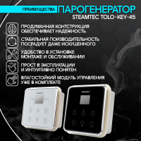 Парогенератор Steamtec TOLO KEY 45 - 4.5 кВт