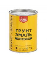 Грунт-эмаль Русские узоры, 3 в 1, по ржавчине, быстросохнущая, алкидная, серая, 0.9 кг