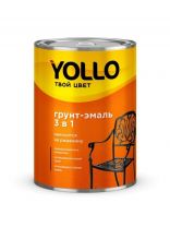 Грунт-эмаль Yollo, по ржавчине, алкидная, коричневая, 0.9 кг