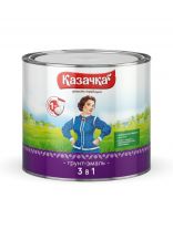 Грунт-эмаль Казачка, по ржавчине, алкидная, белая, 1.9 кг