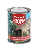 Защитно-декоративное покрытие Русские узоры, для дерева, тик, 0.7 л