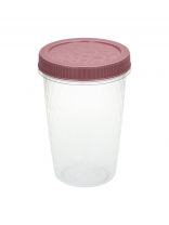 Контейнер пищевой пластик, 1 л, 11х11х16.5 см, в ассортименте, круглый, Idea, Ролл, М1475