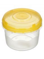 Контейнер пищевой пластик, 0.7 л, 12х12х9 см, в ассортименте, круглый, Альтернатива, М1152