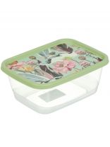 Контейнер пищевой пластик, 1.5 л, 19.7х15.1х8 см, зеленый, прямоугольный, Homver, Botanica, 222132218/08