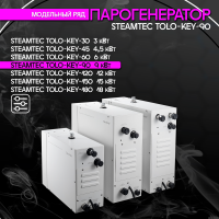 Парогенератор Steamtec TOLO KEY 90 - 9кВт