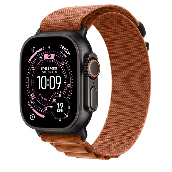 Apple Watch Ultra 3 GPS, 49mm, Black Titanium + ремешок Alpine Loop «Terra Cotta»