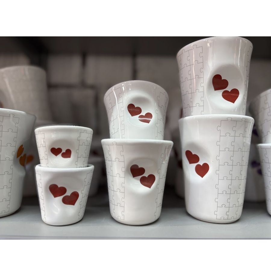 Чашка кофейная сердечки средняя 200 мл, Topo Moka, Tazzina media cuori