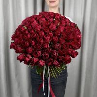 101 красная роза 40 см