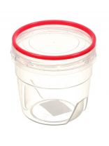 Банка для сыпучих продуктов, пластик, 0.5 л, с крышкой, Полимербыт, Премиум, С43201, в ассортименте