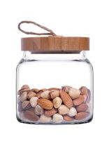 Банка для сыпучих продуктов, стекло, 0.576 л, с крышкой, Pasabahce, Woody, 43573 SL/St