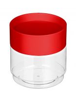 Банка для сыпучих продуктов, пластик, 0.5 л, 9.2х9.2х10 см, с крышкой, Homver, 223138006/03