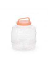 Бидон пластик, 5 л, с ручкой, в ассортименте, Альтернатива, Бочонок, М670