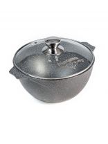 Казан алюминий, антипригарное покрытие, 5 л, Гранит, с крышкой, Мечта, 55701
