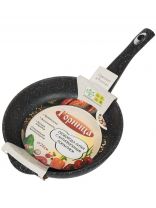 Сковорода литой алюминий, 24 см, антипригарное покрытие, Горница, Гранит, съемная ручка, с2412аг