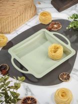 Форма для запекания силикон, 23.5 см, квадратная, с металлическим каркасом, фисташковая, Daniks, Dust, B030099