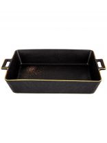 Блюдо для запекания фарфор, 21.5х35х6.5 см, 2.9 л, прямоугольное, Bronco, 42-376