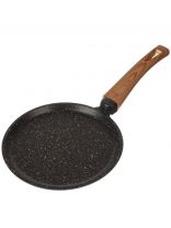 Блинница алюминий, 22 см, антипригарное покрытие, Гардарика, Мегалит 18, 0822-18, бакелитовая ручка, ручка soft-touch