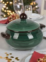 Горшок керамика, 0.4 л, Малахит, Y4-9036