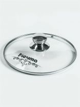 Крышка для посуды стекло, 18 см, Мечта, металлический обод, кнопка нержавеющая сталь, КР18