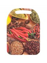 Доска разделочная дерево, 29х21 см, с ручкой, Красный перец, К-17